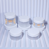 Botol Kosmetik PET Bening Berlapis Embun 180ml-480ml Ukuran Sesuai Pesanan Set Wadah Krim Tutup Flip Top dengan Sablon Sutra