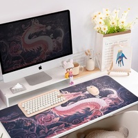 Abstrait dessin animé motif impression cuir tapis de bureau tapis de souris ordinateur portable jeu tapis de souris Design ergonomique ordinateur pour bureau maison