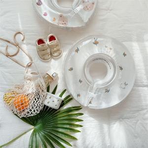 Flotteur <span class=keywords><strong>de</strong></span> cou gonflable pour bébé - Ours <span class=keywords><strong>de</strong></span> style coréen et fleur d'olivier, <span class=keywords><strong>anneau</strong></span> <span class=keywords><strong>de</strong></span> natation anti-roulement pour nouveau-né - Product Image 4