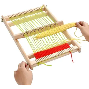 针线包小孩DIY玩具木制织机玩具