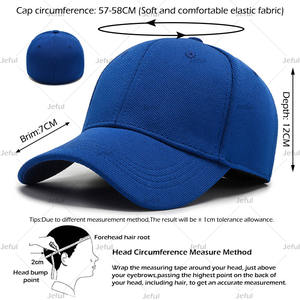 Gorras de Béisbol Personalizadas con Logotipo Bordado, Estructuradas, de 6 Paneles, Cierre Trasero, Secado Rápido, Deportivas, Ajustadas para Hombre JFB4 - Product Image 3