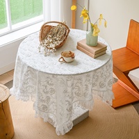 Nappe blanche classique en pur coton de qualité supérieure, nappe décorative pour la maison, mariage, banquet