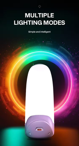 C hình dạng bàn LED Đèn RGB ánh sáng mặt trăng Loa điều khiển cảm ứng ánh sáng ban đêm điện thoại chủ đứng - Product Image 6