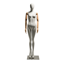 Maniquí Femenino de Cuerpo Completo y Medio Cuerpo, Color Gris Claro, de Lujo, para Exhibición en Escaparates de Tiendas de Ropa Femenina de Alta Gama
