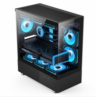 AntarcChill Popular Design ATX Gaming Computer Cases & Towers PC Gaming Case for Desktop USB3.0 With Tempered Glass Panel