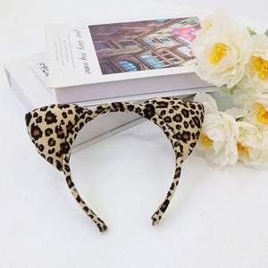 かわいいヒョウチーター耳ヘッドバンド女性用動物耳ヘアバンドハロウィンパーティーコスチュームアクセサリー用 - Product Image 4
