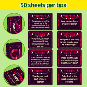 50 pièces dans une boîte – Cartes de jeu interactives amusantes et érotiques pour couples, idéales pour des soirées romantiques – Meilleures ventes - Product Image 4