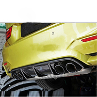 Kit de tuning 4 pièces 100% fibre de carbone : Lame avant, diffuseur arrière, jupes latérales et spoiler pour BMW Série 4 F32 M4 F82 2014-2020