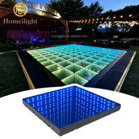 Piste de danse LED 3D miroir étoilé 20x20 pieds, vente en gros, pour usage extérieur et intérieur, éclairage de scène RGB magnétique filaire
