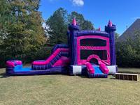 Combo videur gonflable remplaçable Purple Palace commercial château sautant en PVC Moonwalk humide/sec avec pour enfants adultes