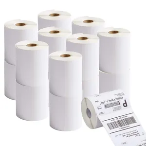 Self Adhesive 4x6 Direct Thermal Sticker Paper Thermal Transfer Printing Labels Blank Shipping Label Printer Roll