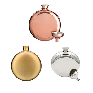 Flacons à liqueur en acier inoxydable, flacon à liqueur mat, coffret cadeau, flacon à liqueur rond pour la sublimation, pour la France, <span class=keywords><strong>Grand</strong></span> Teton, Krupik Hoffman - Product Image 1