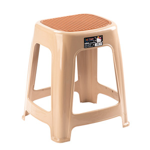 <b>Plastic</b> <b>Stool</b> Thickened Hollowed Out Square Design Stable Home Dining Chair 20cm Size Mixed Color Modern Minimalist Style - Product Image 5
