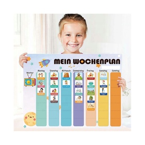 Wöchentlicher Planer für Kinder Montessori-Magnet tafel im niedlichen Design mit Magneten und Stift-Lernspielen ab 3 Jahren - Product Image 1