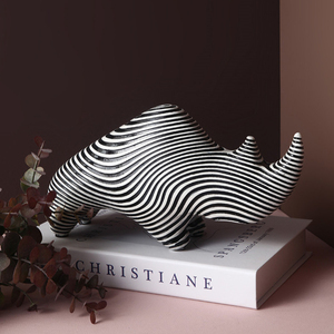 Ornement d'<span class=keywords><strong>art</strong></span> abstrait contemporain, statues d'animaux modernes pour le salon - Product Image 5