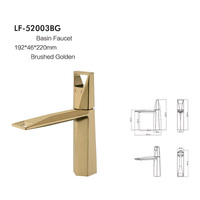 Robinet de lavabo mural thermostatique en laiton à cascade, à poignée unique, moderne, vente en gros d'usine, avec logo personnalisé, mitigeur de salle de bain
