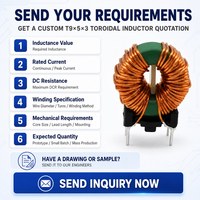 Inducteur toroïdal T9 5 3 à noyau en ferrite 10uH 5A, Inducteur de puissance à courant élevé, Inducteur PFC, Inducteur de mode commun