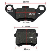 Nouvelles plaquettes de frein à disque arrière sans amiante avec 3% de poudre de cuivre ZBY Z-831 85*39*8MM pour scooter et moto