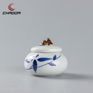 Vajilla de pintura a mano de 3 pulgadas, bote pequeño de cerámica, paprika, chili, Bol redondo, tarro de condimentos con tapa para <span class=keywords><strong>restaurante</strong></span> - Product Image 5