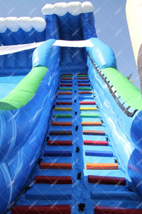 <span class=keywords><strong>Scivolo</strong></span> d'acqua gonfiabile per adulti e bambini con piscina con il pesce di mare. - Product Image 5