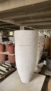 Nouveaux pots à fleurs vintage personnalisés en fibrociment avec trou de drainage pour la décoration extérieure/intérieure du jardin - Product Image 2