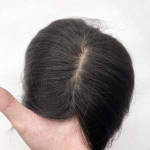 Sistema de Reemplazo Capilar LLBeauty, <span class=keywords><strong>Cabello</strong></span> Natural Chino 100% Humano Remy, Peluca de Seda <span class=keywords><strong>para</strong></span> Hombre, 18 Pulgadas, 130% de Densidad, Fácil de Usar - Product Image 6