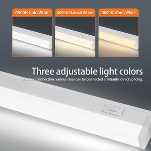 Tube carré en plastique intégré 18W SMD2835 T5 avec interrupteur DIP 3CCT, longueurs 2ft, 3ft, 4ft, pour entrepôt et atelier - Product Image 6