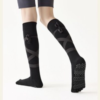 Chaussettes de yoga à cinq doigts en coton, prêtes à l'emploi en usine, avec compression, antidérapantes, tricotées, pour studio, maison, danse