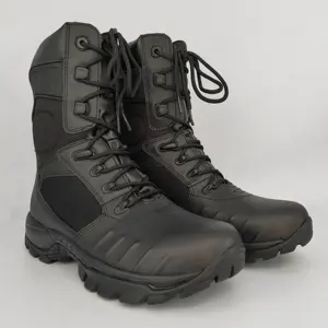 WCY-Botas de combate de cuero con suela de goma PU antigolpes, zapatos de senderismo para exteriores, con sistema de soporte fuerte, HSM016