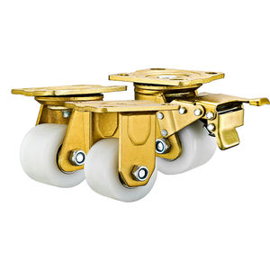 Roulettes de <span class=keywords><strong>3</strong></span> "en nylon et PU à profil bas et centre de gravité pour chariots et charges lourdes. - Product Image 6