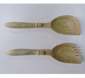 En bois Nouvelle Forme Salade Cuillère Ensembles - Product Image 1