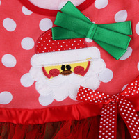 Tenues en coton pour enfants, vêtements de Noël pour bébés à manches longues, robe de tutu de Noël brodée pour filles pour l'hiver