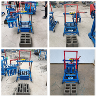 Machine de Fabrication de Blocs de Béton Creux Semi-Automatique 2-45, Interverrouillage Intelligent, Hourdis, Pavé Habiterra, 200 Blocs/Heure, 1-2 Personnes Nécessaires