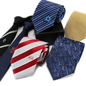 Men's Fashion Accessories Made Black Woven causal Tie 100% Silk Necktie for Custom Wholesale Black Necktie for men