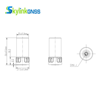 Antena Helicoidal RTK Multi-Constelación, Multifrecuencia GPS/GLONASS/Galileo/BeiDou, IP67 Impermeable, Ligera, Ganancia de 35dBi, RHCP