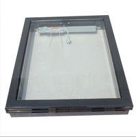 Villa moderne sur mesure avec fenêtre de toit en aluminium inoxydable à double vitrage insonorisé, ouverture coulissante pour toit plat