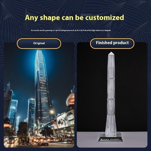 Handmade tùy chỉnh 3D laser Khắc Tinh thể thủy tinh tác phẩm điêu khắc kiến trúc cầu Máy bay mô hình Tình Yêu quà lưu niệm và các mặt hàng thủ công - Product Image 2