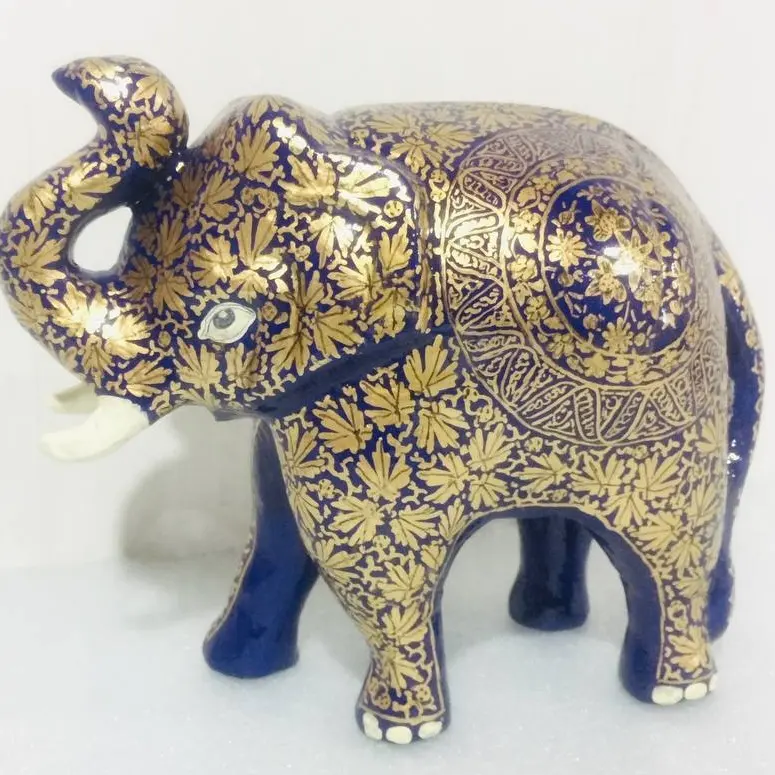 PAPER MACHE ELEPHANT STATUE, WOODEN ELEPHANT. TRUNK UP AND TRUNK UP ELEPHANT FROM INDIA