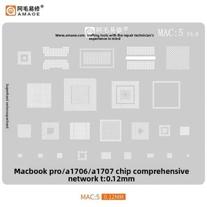 Plantilla de Reballing AMAOE para Macbook MAC1-<span class=keywords><strong>MAC10</strong></span>, Herramienta de Reparación de CPU y Pantalla LCD A1706 A1707 M3 Max - Product Image 2