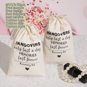 Reusable Small Organic Cotton Muslin Drawstring Gift Hangover Kit Storage <b>Bag</b> Custom Printed Logo Muslin <b>Dust</b> Pouch <b>Bags</b> - Product Image 2