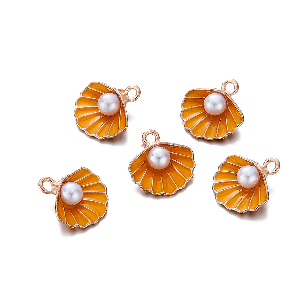 Orange alloy oil-dripping seashell