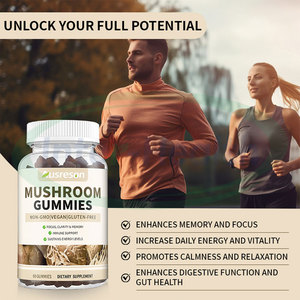 OEM Etiqueta Privada champiñón gomoso Leones melena Cordyceps Reishi 10 en 1 champiñón gomitas cerebro suplementos para la memoria y el enfoque - Product Image 2