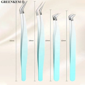 グラデーションブルースチールアイラッシュピッカーツールイーグルビークファインポイントカスタムロゴサロン使用アイラッシュエクステンションピンセット - Product Image 6