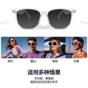 Smart Glasses GS03 Transparent <b>Bluetooth</b> Anti Blue Light With <b>Microphone</b> For Phone Call And Listening - Product Image 5