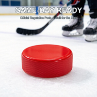 Disco de hockey sobre hielo de goma de tamaño oficial, profesional, de alta calidad, con logo impreso, para entrenamiento en pista de hielo y regalos de recuerdo