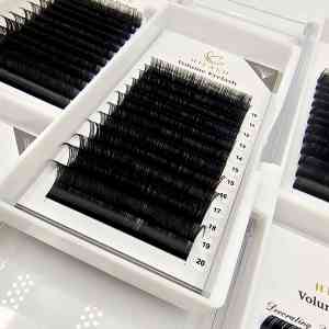 Wimperextensions groothandel professioneel volume matte zwarte cashmere 0.05 0.07 C D J krul wimper trays supplies met aangepast logo - Product Image 2