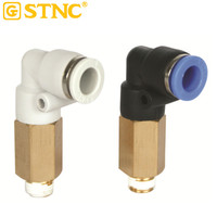 STNC Ventes chaudes Série YPLL Connecteur rapide à enfoncer à un seul toucher gris et blanc pour pièces pneumatiques