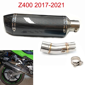 Système d'échappement complet pour moto, tuyau de liaison pour Kawasaki <span class=keywords><strong>Ninja</strong></span> <span class=keywords><strong>400</strong></span> Ninja400 EX400 Z400 Z400 <span class=keywords><strong>2017</strong></span> 2018 2019 2020 2021 - Product Image 6