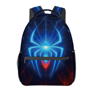 Alla moda zaino stampato ragno con cerniera poliestere impermeabile 3D cartone animato per studenti e insegnanti - Product Image 1
