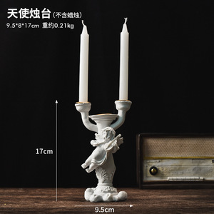 <span class=keywords><strong>Candelabro</strong></span> creativo <span class=keywords><strong>de</strong></span> resina <span class=keywords><strong>de</strong></span> alce <span class=keywords><strong>de</strong></span> estilo nórdico, modelo <span class=keywords><strong>de</strong></span> <span class=keywords><strong>candelabro</strong></span> <span class=keywords><strong>de</strong></span> Cupido blanco, Mesa para el hogar, decoración romántica para cena con velas - Product Image 4